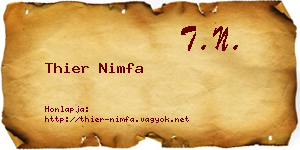 Thier Nimfa névjegykártya